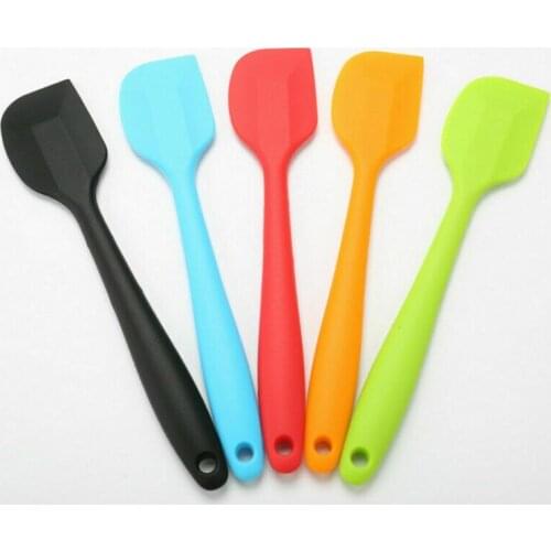 Small Silicone Scraper Silicone Cake Cream Spatula Mixing Scraper Brush Spoon Kitchen Baking Tool