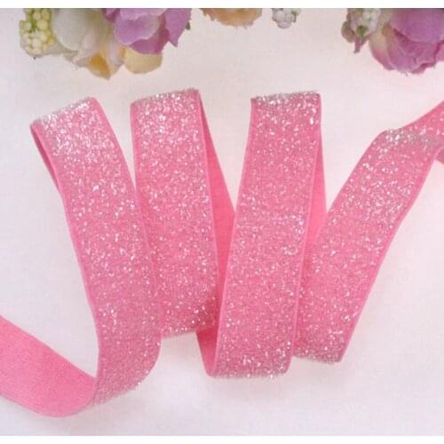 5/8" frosted glitter elastic M-9(2) for accessaries, 150yards/roll