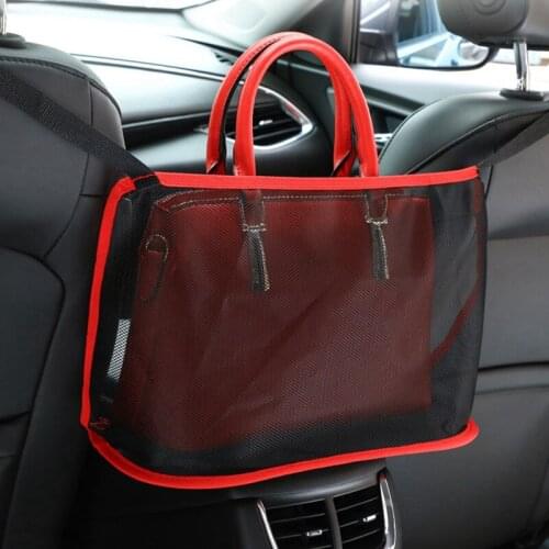Car Seat Back Net Pocket Multifunctional Storage Hanging Bag Handbag Holder Organizer Box Universal Travel Bag Accessories