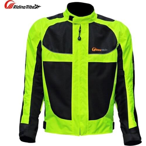 Motorbike reflective Night clothes jacket Motorcycle protective gear pads jackets Riding racing summer pants clothing
