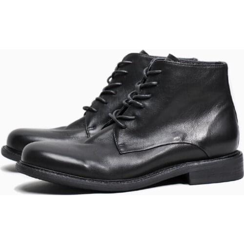 Winter New Martin Boots England Style Boots for men short Retro Men boots High Quality Genuine Leather Ankle Mens Boots