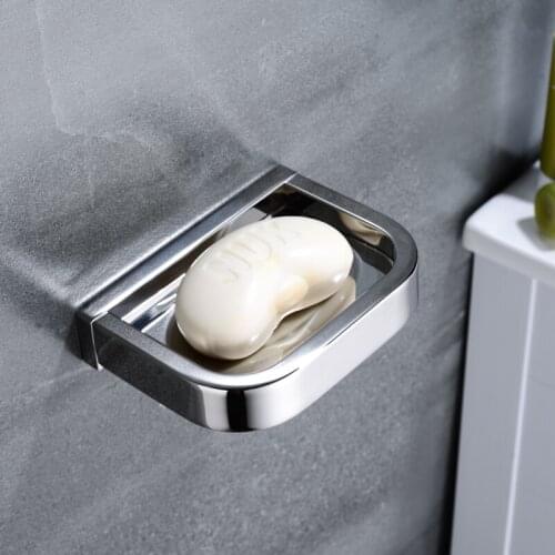 Soap Dish Wall Mounted Soap Box Stainless Steel Soap Case Hanger Bathroom Hardware Accessories Soap Holders Chrome Finish