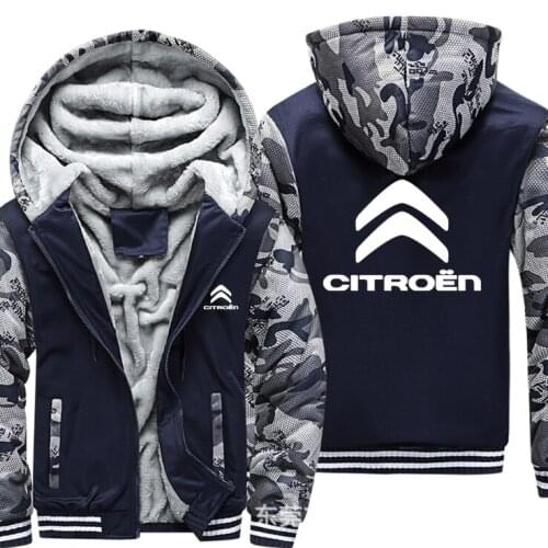 NEW For CITROEN of Anarchy chaos fleece cotton coats Liberalism winter zipper Print Mens Hoodies Jacket MC Thicken Sweaterwear K