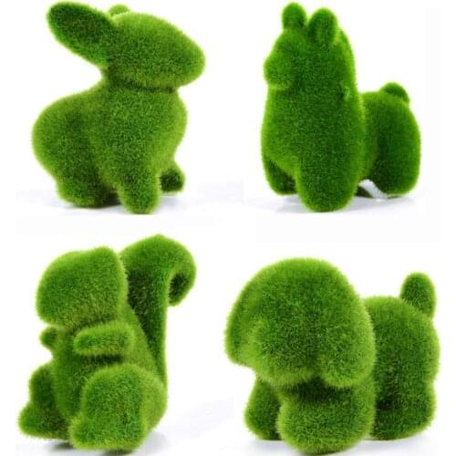 New Easter Bunny Artificial Grass Emulation Animal Fuzzy Skin Garden Flower Pot Artificial Flower Decor Craft For Wedding Party