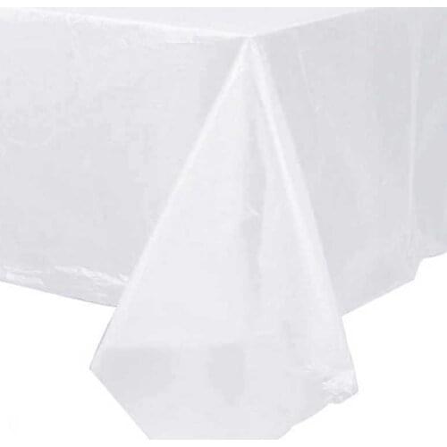 Disposable Plastic Tablecloth Premium Rectangle Table Cover 13 Colors 137x183cm Protector Desk Pad for Party