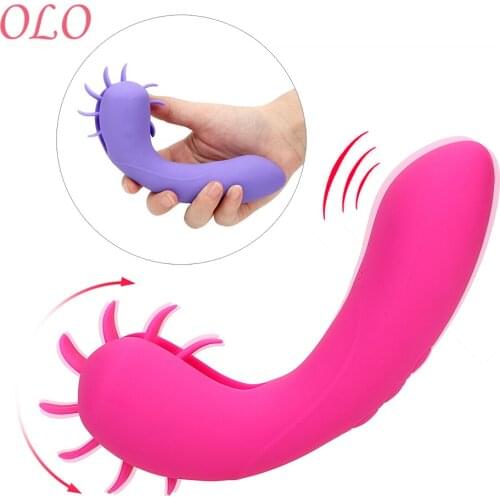 OLO Tongue Licking Toy Vibrator Dildo Rotation Oral Sex Rotation Tongue Clitoris Stimulator Vaginal Vibrator Sex Toys For Women