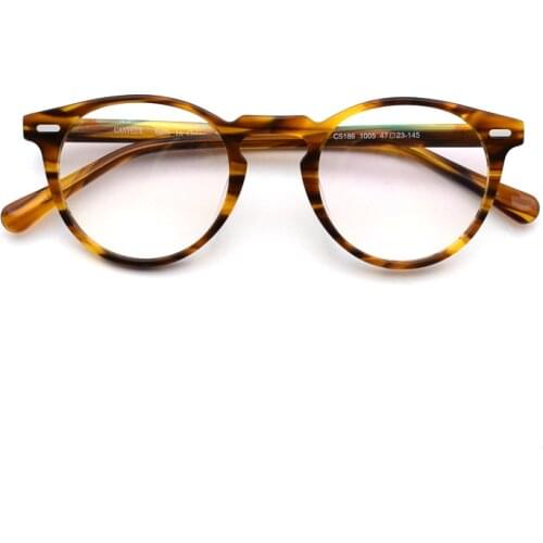 Vintage Optical Glasses Frame Gregory Peck Retro Round Eyeglasses For Men and Women Acetate Eyewear Frames