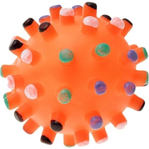 Orange Pet Dog Puppy Toy Chew Squeak Squeaky Small Ball