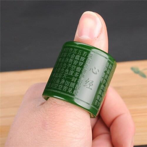 A genuine natural jade Xiuyan Jade BanZhi Jade Ring Mens Northeast wholesale