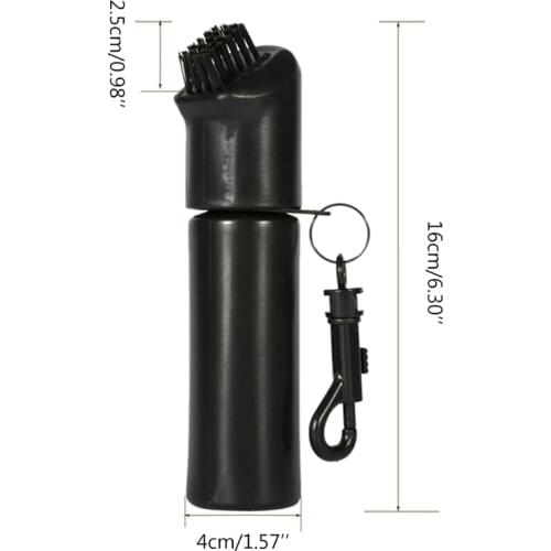 E56D Golf Club Brush, Multipurpose Plastic Bottle Brush Self-Contained Water Club Brush with Clip Water Bottle/Storage