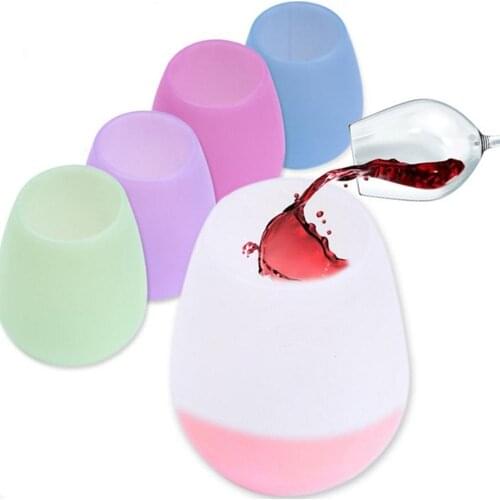 Foldable Red Wine Silicone Cup Portable Water Wine Drinkink Cups For Home Outdoor Picnic BBQ Family Dinner Wine Glass Tea Cup