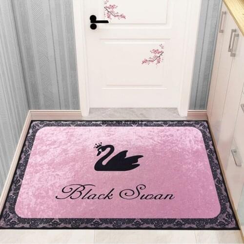 Modern Cartoon Gold Diamond Velvet Entrance Door Carpet Living Room Bedroom Childrens Room Full Bay Window Floor Mats