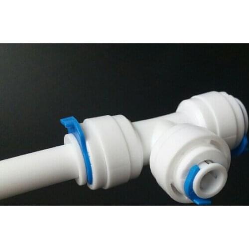 Tee connector RO fittings for water system fittings 3/8''-1/4''-3/8