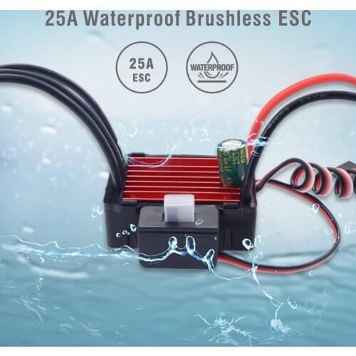 SURPASS HOBBY 35A 25A Waterproof ESC Brushless Senseless Speed Controller for 1/8 1/10 1/12 1/20 RC Car 2430 2435 2440 Motor