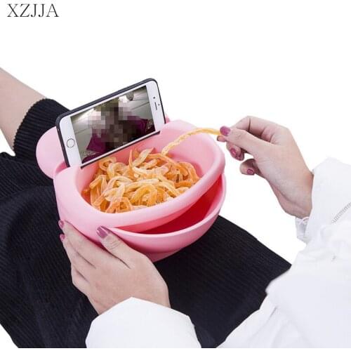XZJJA Creative Lazy Melon Seeds Nut Bowl Table Candy Snacks Dry Fruit Holder Storage Box Plate Dish Tray Frog Mobile Phone Stent