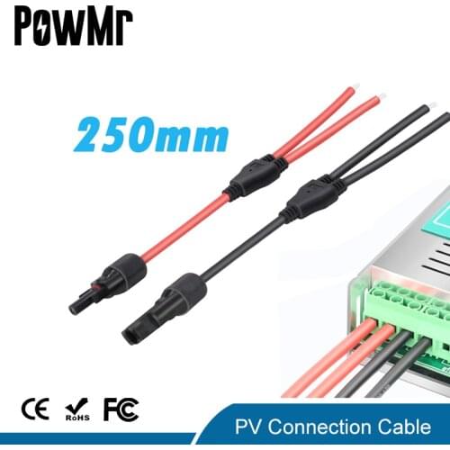 250mm Solar Panel Terminal Connection Cable with Male Female Y Branch Connector Can Be Used with PowMr MPPT Solar Controller