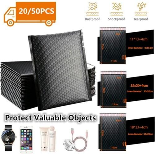50pcs Bubble Mailers Padded Envelopes Self Seal Envelope Bubble Envelope Shipping Envelopes Gift Bag Bubble Mailing Envelope Bag