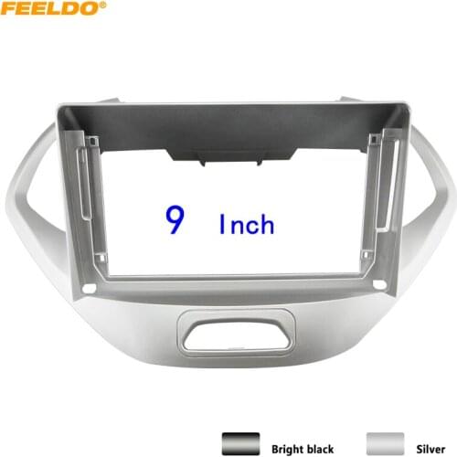 FEELDO Car 2Din 9 Inch Audio Face Plate Fascia Frame For Ford Freestyle 2006 Big Screen Radio Stereo Panel Dash Mount Frame Kit