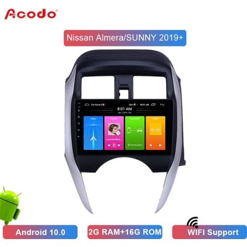 ACODO 2G RAM 16G ROM Android 10.0 Car Radio Multimedia Player For NISSAN Almera 2014-2018 Navigation GPS 2 Din