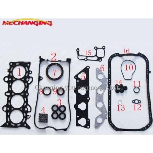 For HONDA CIVIC COUPE Engine Rebuilding Kits D17A8 D17A6 Engine Parts Full Set Engine Seal Gasket 06110-PLC-010 50204500