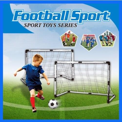 New 2Pcs Mini Football Soccer Ball Goal Folding Post Net + Pump Kids Sport Indoor Outdoor Games Toys Kids