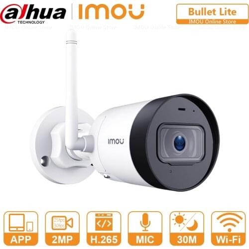 Dahua Bullet WIFI Ip Camera Outdoor Built-in Microphone Alarm Notification 30M Night Vision RTSP HD Security Surveillance Camera