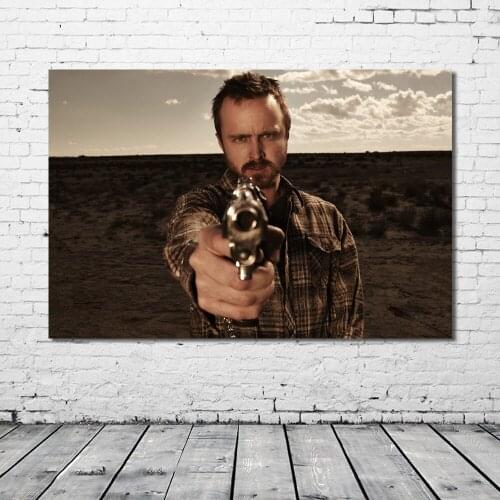 Breaking Bad TV Aaron Paul Picture Silk Painting Wall Art Canvas Posters and Prints Modern Home Decorations