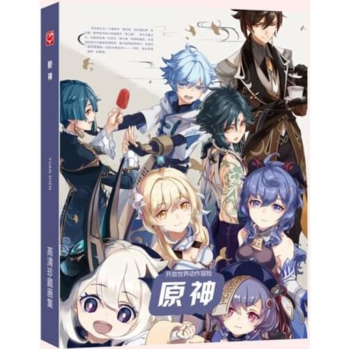 Anime Genshin Impact Collection Colorful Art Book Limited Edition Collector Picture Paintings toy gift