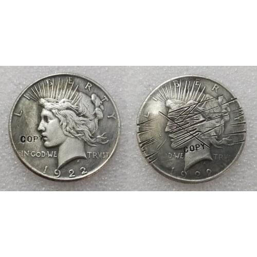 Scratch Peace Dollar Two Face Coin(1922) COPY