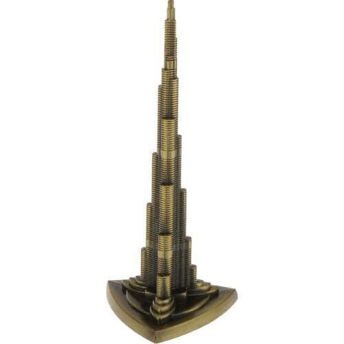 Metal Burj Khalifa Tower Building Architecture Model Souvenir Landmark 13cm