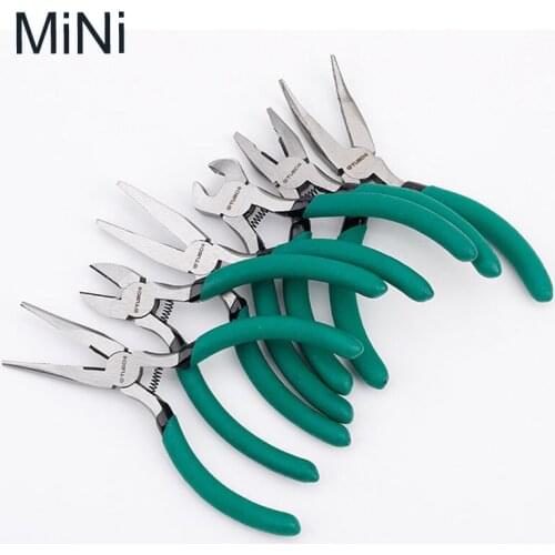 Mini Jewelry Pliers Green Handle Anti-slip Splicing and Fixing Jewelry Multi Pliers Tools for DIY Jewelery Accessory Design