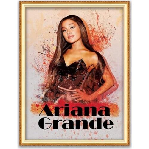 Ariana Grande DIY 11CT Cross Stitch Embroidery Kits Needlework Craft Set Cotton Thread Printed Canvas Home Dropshipping On Sale