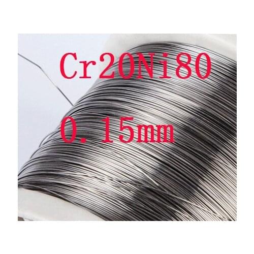 0.15mm Thickness Cr20Ni80 Resistance Heating Wire Industry Experiment DIY Material, about 100 meters