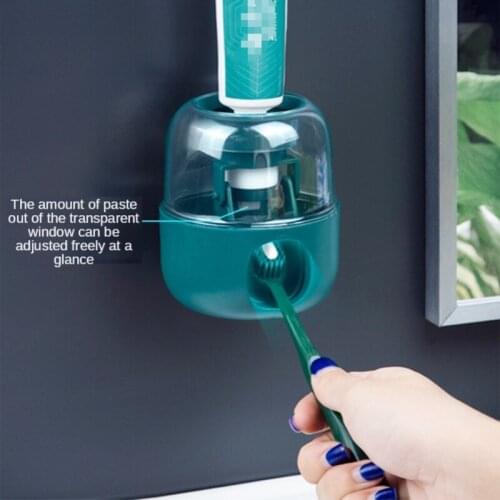 Wall-mounted Rack Toothbrush Holder Automatic Toothpaste Squeeze Lazy Squeezer Setfree Punch Clip Bathroom Accessories Set