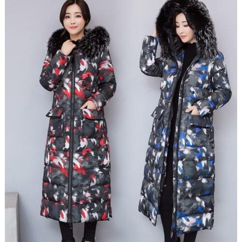 New Long Parkas Winter Jacket Women Thick Cotton Padded Coat Big Fur Fashion Female Top Chaqueta Mujer LWL912