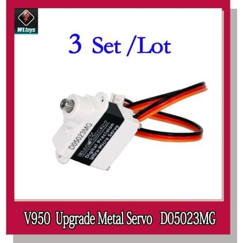 3Set Bluearraow D05023MG V950 Upgrade Metal Servo V950-014 for WLtoys V950 6CH RC Helicopter Spare Parts
