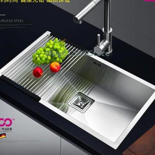 Single Sink Single Sink Large Single Sink 304 Stainless Steel Under Counter Basin Kitchen Sink Manual Sink