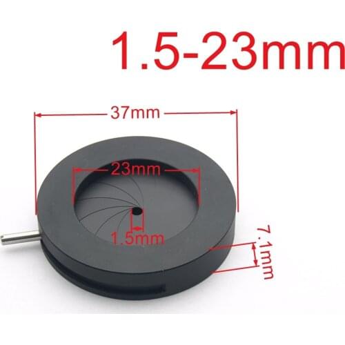 1.5-23mm Aperture Variable Optical Iris Diaphragm Camera Laser Condenser Microscope Accessory 12 Blades