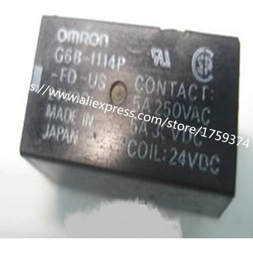 Wholesale 100pcs/lot G6B-1114P-FD-US 24VDC 5A 4feet relay