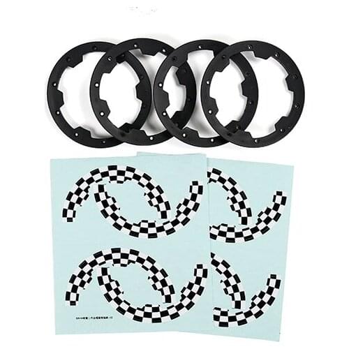Plastic Wheel Hub Outer Ring and Sticker Kit for 1/5 Hpi Rovan Km Rofun Baja 5b 5t 5sc Truck tire Rc Car Parts