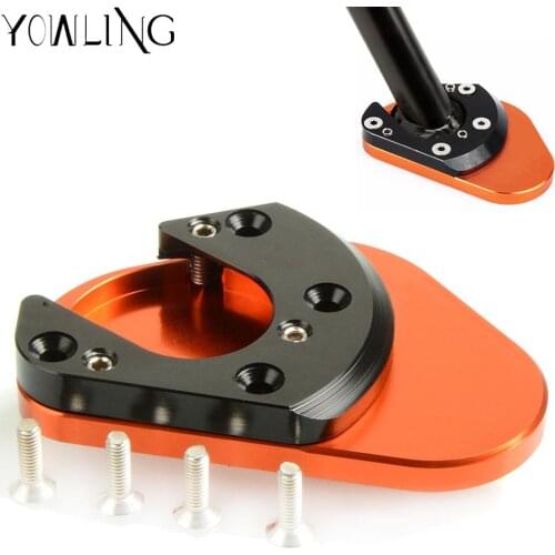Aluminum Motorcycle Stands FOR 200 2012 2013 2014 2015 2016 2017 2018 2019 Side Stand Kickstand Enlarge Extension Pad