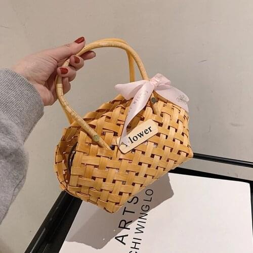 Luxury brand Woven Tote bag 2021 Summer New High quality Womens Designer Handbag Travel bag Small Handbag Basket bag