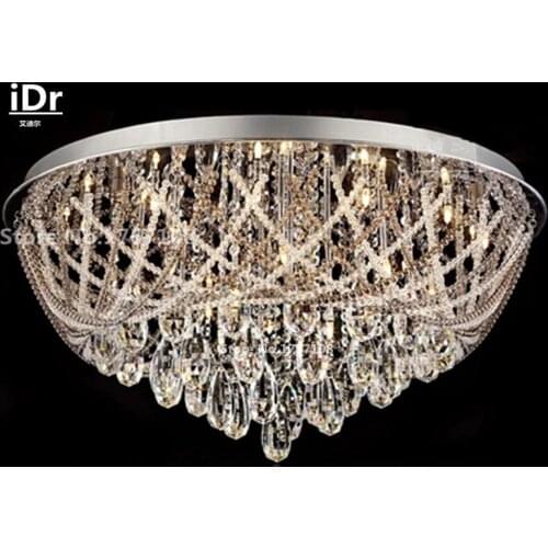 Modern round crystal ceiling lights high quality living room bedroom hall lighting LED lamp warm 100% quality guarantee