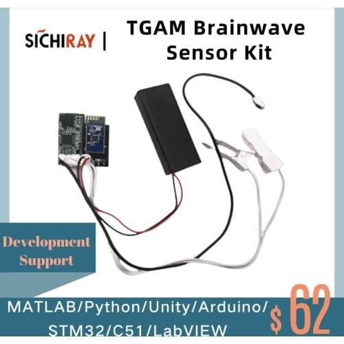 TGAM Brainwave EEG Sensor Starter Kit for Arduino Neurosky App Develop With TGAT1 Providing SDK