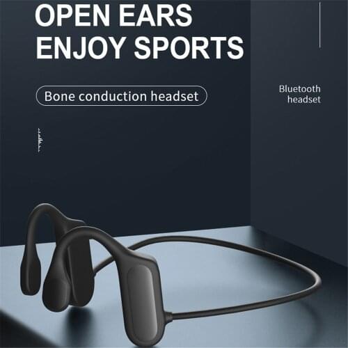 Kebidu Stereo Music Game Headphones IPX5 Waterproof Wireless Sports Earphone Rear-mounted Bluetooth 5.0 Bone Conduction Headset