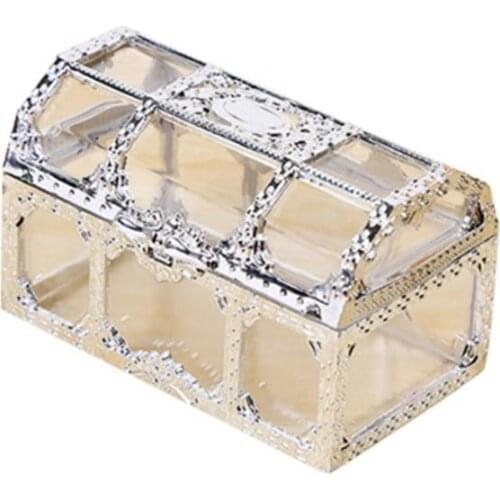 Vintage Transparent Storage Box Candy Trinket Jewelry Holder Organizer Container