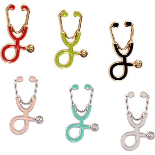 High Quality Colorful Brooches Doctor Nurse Jewelry Gifts Stethoscope Medical Enamel Metal Pins Denim Jackets Badges Button Pin
