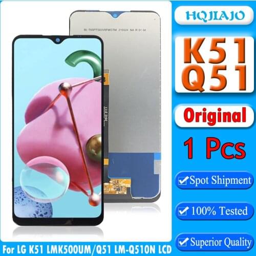 Original For LG K51 LMK500UM LM-X540 LCD Display Touch Screen Replacement Assembly Repair parts For LG Q51 LCD LM-Q510N Display