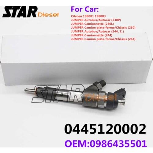 STAR Diesel 0445120002 0 986 435 501 Common Rail Injector Nozzle 0 445 120 002 Auto Parts For Citroen 198081 198083