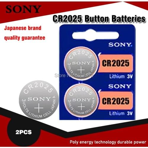 2PCS FOR SONY Original cr2025 Button Cell Batteries cr 2025 ECR2025 DL2025 LM2025 3V Lithium Coin Battery For Watch Calculator